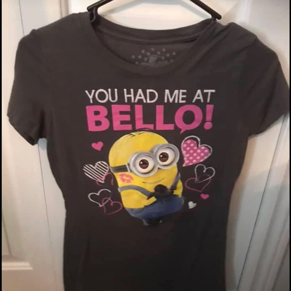 Universal Studios Gray Minions Print T-shirt